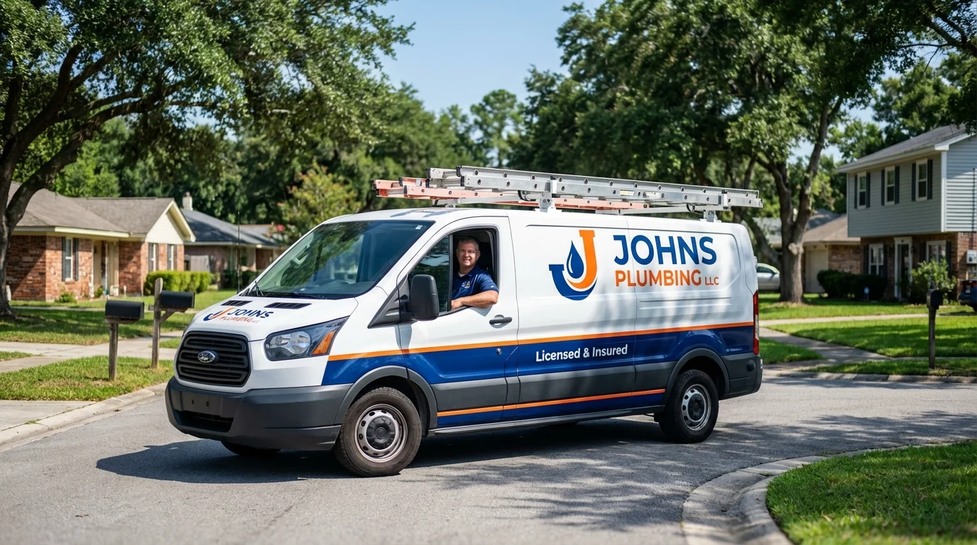 Johns Plumbing LLC service van in Zeeland, MI