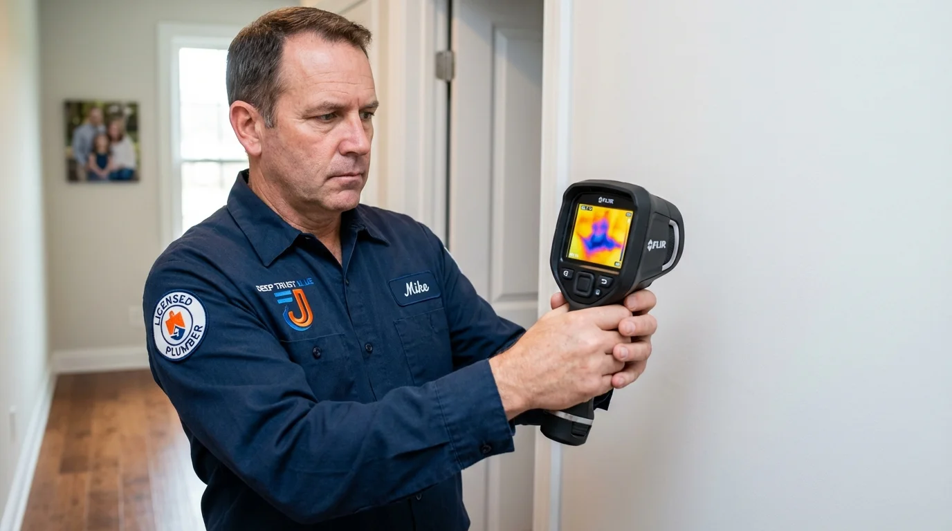 Thermal imaging leak detection by Johns Plumbing LLC in Zeeland